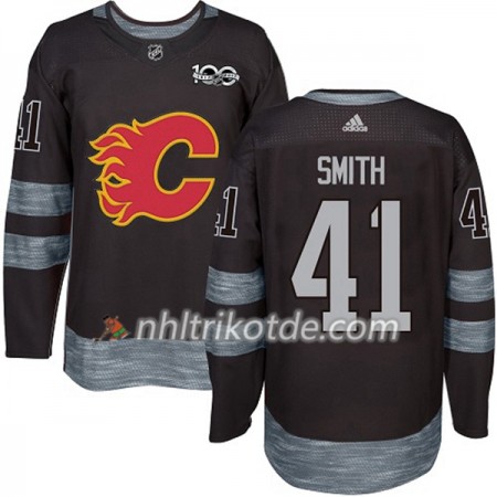 Calgary Flames Trikot Mike Smith 41 1917-2017 100th Anniversary Adidas Schwarz Authentic - Herren
